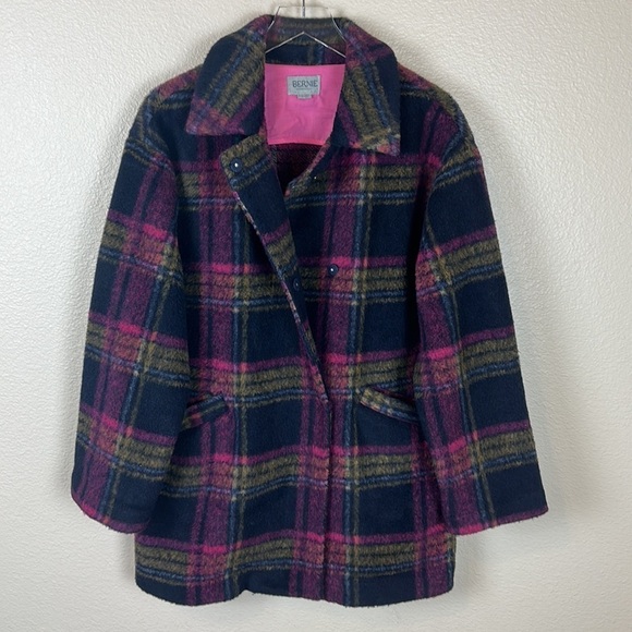BERNIE MULTICOLORED PLAID WOOL BLEND SHACKET JACKET - Picture 5 of 12